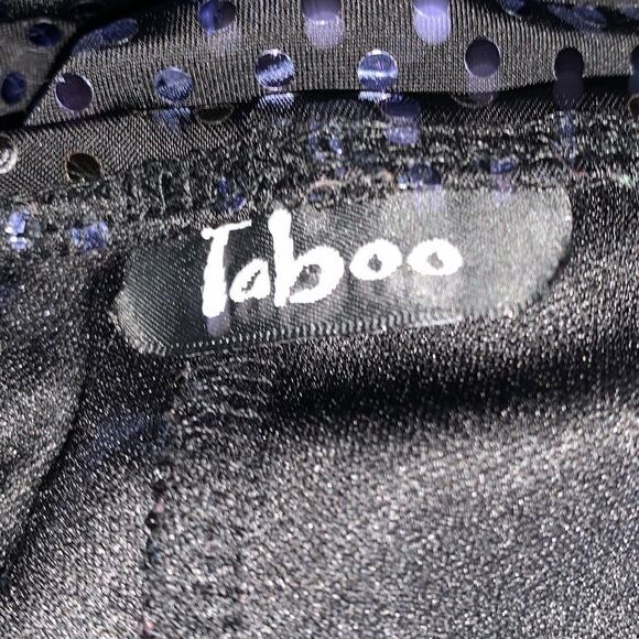 Vintage Taboo Black Stretchy Halter Sequin Dress Size Medium - Picture 14 of 14